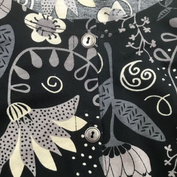 Gudrun Sjoden Shirt Dress sz M Floral Paisley Organic Pockets BOHO Lagenlook NEW - Picture 12 of 14